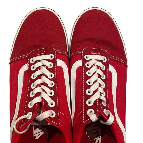 VANS Old Skool Racing Red & True White Shoes size 10 - Picture 3 of 6